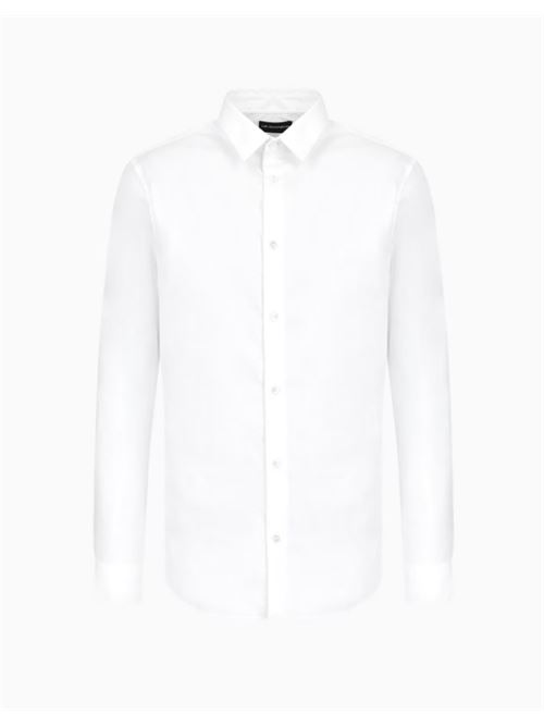 STRETCH NYLON BLEND SHIRT EMPORIO ARMANI | 8N1C09.1NI9Z0100 BIANCO OTTICO